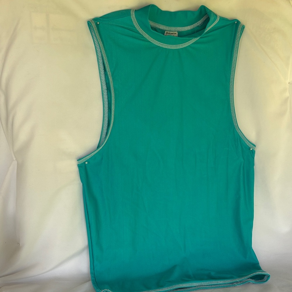 GENTLY WORN JOBBEEDU VERY PRETTY TEAL SLEEVELESS TOP SIZE SMALL - Picture 4 of 14